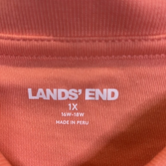 Land’s End peach colored polo size 1X 16W-18W - Picture 3 of 5